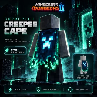MINECRAFT DUNGEONS II CORRUPTED CREEPER CAPE 
