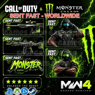 CALL OF DUTY: MODERN WARFARE 4 Monster Energy full set 