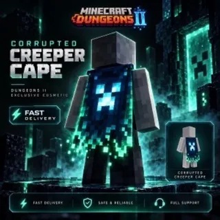 MINECRAFT DUNGEONS II CORRUPTED CREEPER CAPE 