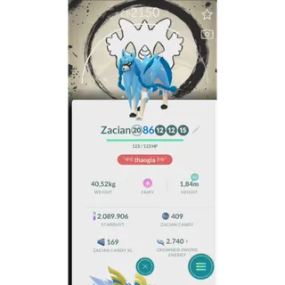 Zacian Shiny Background - Trade 20k dust
