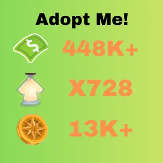 448k+ Bucks , x728+ potions , campass coin 13K+