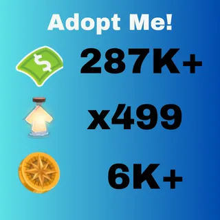 287k+ Bucks ,potions x499 campass coin 6K+