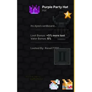 Pixel Quest - Purple Party Hat