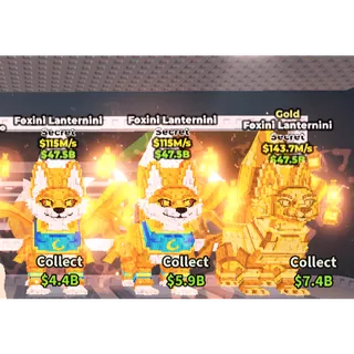 3x foxini lanternini