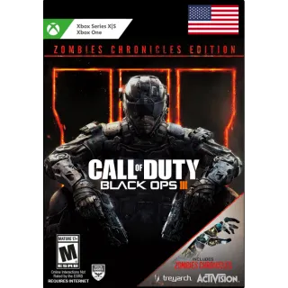 CALL OF DUTY BLACK OPS 3 CHRONICLES EDITION Xbox Key United States