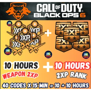 Black ops 6 WEAPON + RANK 2XP 10 HOURS