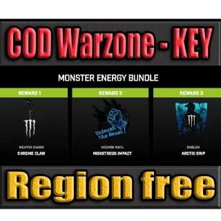 MONSTER ENERGY BUNDLE CLAW + EMBLEM CoD MW3 + WARZONE