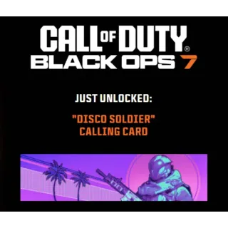 COD Black Ops 7 Disco Soldier Calling Card