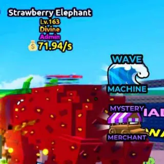 $71.94/s Admin Strawberry Elephant LVL 163 I Escape Tsunami For Brainrots!