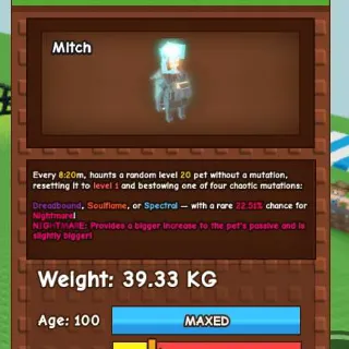 SEMI-HUGE NIGHTMARE GHOSTLY HEADLESS HORSEMAN | 39.33 KG LVL 100 | GROW A GARDEN