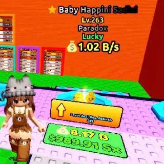 $1 B/s Baby Happini Sadini Paradox I Escape Tsunami For Brainrots!