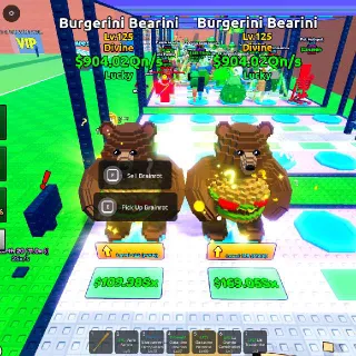 2X $904.02 Qn/s Lucky Burgerini Bearini I Escape Tsuyfor Brainrots!