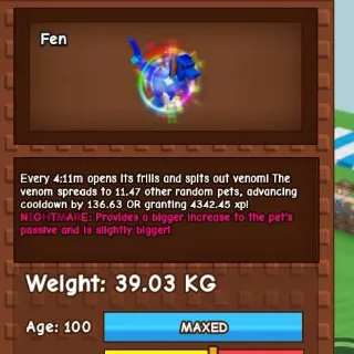 SEMI-HUGE NIGHTMARE RAINBOW DILOPHOSAURUS | 39.03 KG LVL 100 | GROW A GARDEN