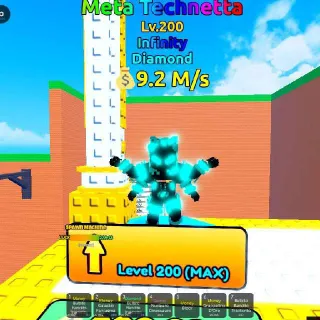 $9.2 M/s Diamond Meta Technetta Lv. 200 I Escape Tsunami For Brainrots!