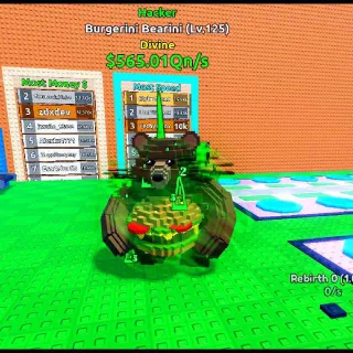 $565.01 Qn/s Hacker Burgerini Bearini I Escape Tsunami For Brainrots!