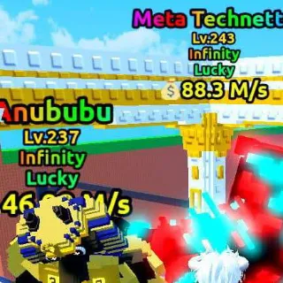 $88.3 M/s Lucky Meta Technetta Lv. 243 And $46.01 Lucky Anububu Lv. 237 I Escape Tsunami For Brainrots!