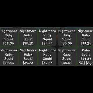 10x Nightmare Semi - Huge Ruby Squid | Grow A Garden