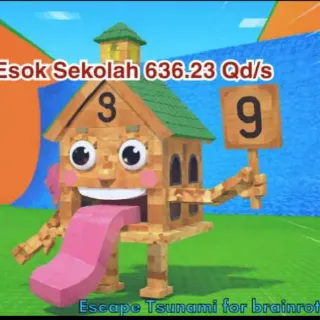 50X Esok Sekolah - $636.23 Qd/s I Tsunami Escape For Brainrots!
