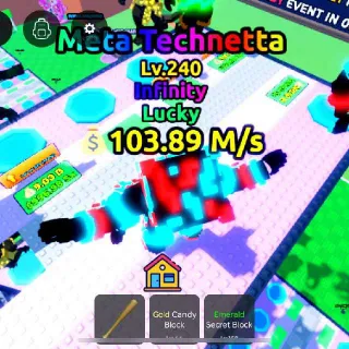 $101.18 M/s Lucky Meta Technetta Lv. 250 I Escape Tsunami For Brainrots!