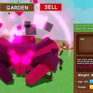 Titanic Nightmare Spider 80+ Kg | Grow A Garden