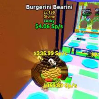 5X $4.06 Sp/s Lucky Burgerini Bearini I Escape Tsunami For Brainrots!