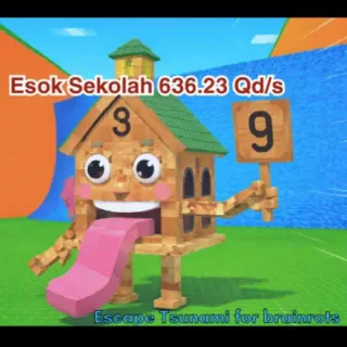 30x Esok Sekolah - $636.23 Qd/s I Tsunami Escape For Brainrots!