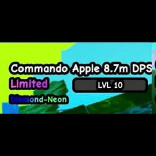8.7m DPS Diamond-Neon Commando Apple | Plants Vs Brainrots