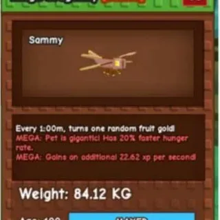 1:00m CD | MEGA TITANIC DRAGONFLY (84.12 KG) I GROW A GARDEN