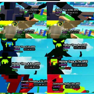 12 HIGH DAMAGE PLANTS ( 6 - 10 M DPS)