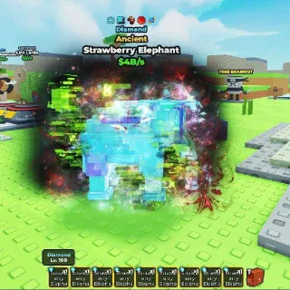 $4 B/s Diamond Elephant Level 100 | Survive Lava For Brainrots!