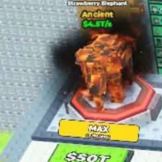 $4.5 T/s Molten Strawberry Elephant (Ancient) (Max Lvl ) Lv. 100 | Climb For Brainrots
