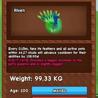 COLLOSAL Nightmare Peacock 15 S No Toy | 99.33 KG | Grow A Garden