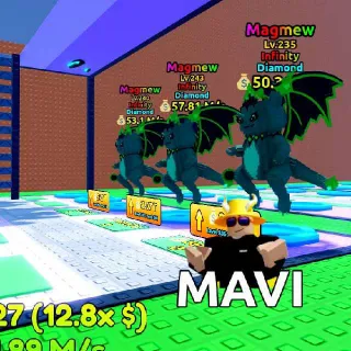 3x Diamond Magmew (50+ M/s ) Escape Tsunami For Brainrots!