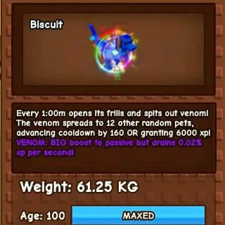 HUGE Venom Rainbow Dilophosaurus 61+ KG Age: 100 | 1 Min. CD | Grow A Garden