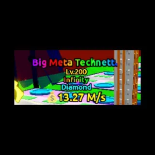 $13.27 M/s Diamond Big Meta Technetta Lv. 200 I Escape Tsunami For Brainrots!