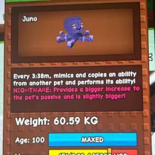 7x Huge Nightmare Mimic Octupos 60+ Kg Level 100