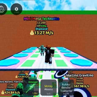 $13.27 M/s Diamond Mini Meta Technetta Lv. 200 I Escape Tsunami For Brainrots!