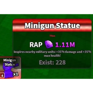 ❗ MINIGUN STATUE ❗ MINI WAR