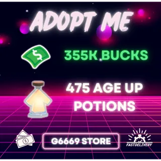 +300K Bucks +250 Age-up Potions - Adopt Me Account 
