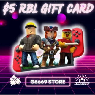 $5.00 USD RBL GIFT CARD AUTO DELIVERY 