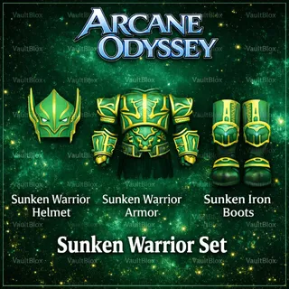 Arcane Odyssey Sunken Warrior Set | Sunken Warrior Helmet | Sunken Warrior Armor | Sunken Warrior Boots
