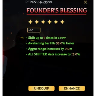 Founder Blessing | +10