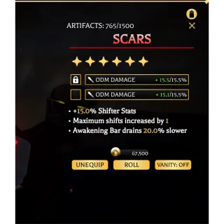 Aotr Scars | 15.1 / 15.1 | Odm/Ts Damage