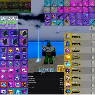 Blox Fruits Max Account |10+PERMANENT FRUIT|Dragon Token| Kitsune Perm | Fruit Notifier | Godhuman | Lvl 2800