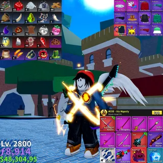 Blox Fruit Max Account | V4 Angel| Godhuman |Dough V2 | CDK | Lvl 2800 | 