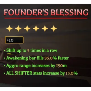 Founder Blessing | Aotr | +10