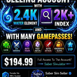 Account For Pets//Saber Simulator