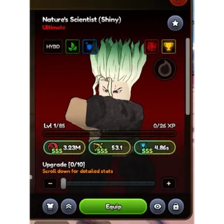 Shiny Nature's Scientist SSS Stat // Anime Last Stand