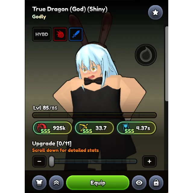 Shiny Rimuru (True Dragon) Full SSS | ALS - Anime Last Stand Game Item ...