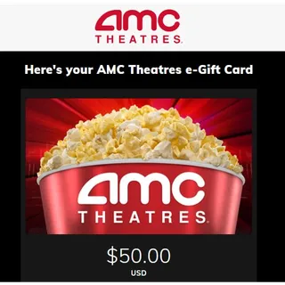 $50.00 USD Amc theatres